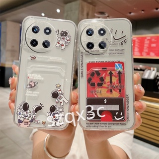 ใหม่ เคสโทรศัพท์มือถือ TPU แบบนิ่ม ลายนักบินอวกาศ มีช่องใส่บัตร สําหรับ Realme11 11NFC C51 C53 C55 4G Realme 11 Pro 10 Pro+ 10T 5G Realme C51