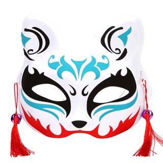 Reusable Wedding Lightweight DIY Portable Cosplay Costume Hand Painted Party Accessory Fox Design Masquerade Face Cover