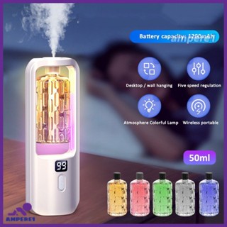 จอแสดงผลดิจิตอลเครื่องหอมแบบชาร์จไฟได้ Automatic Aroma Diffuser เครื่องเพิ่มความชื้นแบบชาร์จไฟได้ Air Aroma Humidifier เครื่องจ่ายน้ำมันหอมระเหยที่ได้รับการอัพเกรด Bedroom Home Living -AME1 -AME1