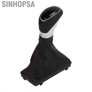 Sinhopsa Shift Knob Gaiter Boot Cover Kit Comfortable Grip Artificial Leather Dustproof AT Gear for SONATA LF 2015 To 2016