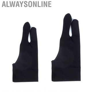 Alwaysonline Two Fingers Painting Glove Black High Elasticity Breathable Comfortable Pad  Design Artist