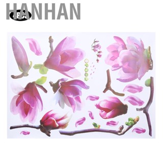 Hanhan 4pcs Wallcovering Floral Wall  Self Adhesive Repeatable Wallpaper Room