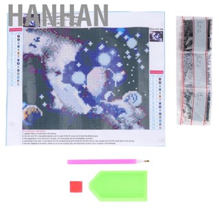 Hanhan 5D DIY Diamond Painting by Number Kit Round Dril Beads Crystal Rhinestone Picture Supplies Arts Craft Wall  Decor  Starry Sky Full Drill Embroidery