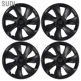 Sudi 4pcs Hubcaps Matte Black Wheel Cover Hubcap Replacement For Tesla Model Y 2020 to 2023 Rim Protector