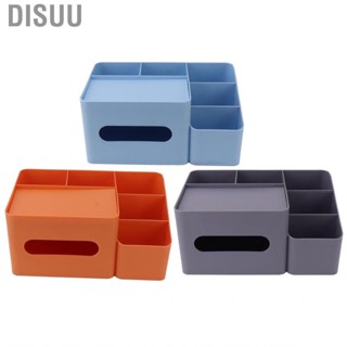 Disuu Home Tissue Box Organizer with Lid Plastic Exquisite Smooth Surface Desk for Office