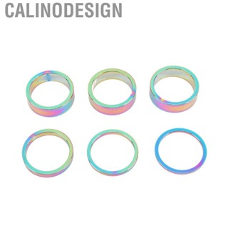 Calinodesign bicycle headset X23510 6PCS Bike Headset Spacer 28.6mm 1.1in Mountain Aluminium Alloy Front  Washer 10mm 5mm