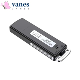 Vanes1 เครื่องบันทึกเสียง USB U-Disk การ์ด TF ลดเสียงรบกวน ขนาดเล็ก ใช้งานง่าย มัลติฟังก์ชั่น ชาร์จได้ ไมโครโฟนในตัว บันทึกสัมภาษณ์