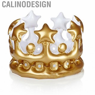 Calinodesign Inflatable Crown Decoration  Portable Reusable Cosplay for Performance