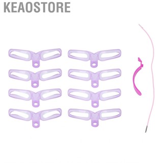 Keaostore 8pcs Eyebrow Stencil Reusable Template Three Dimensional LJ4