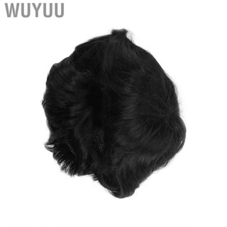 Wuyuu Short Wig For Men Fluffy Texture Good Breathability Real Black Hair