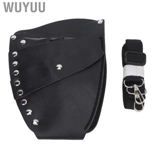 Wuyuu Scissor Pouch  Shear Holster Faux Leather Material  Durable Textured Appearance for Hairdressing Salon