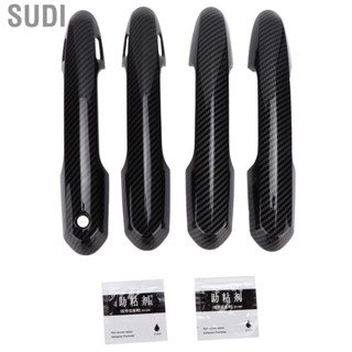 Sudi Exterior Door Handle Cover Overlay Carbon Fiber Style Decoration for Car