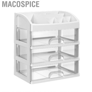 Macospice Makeup Desk Organizer  3 Layers Drawer Type Multifunctional Cosmetic Storage Box for Bathroom