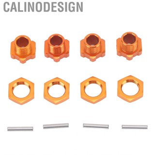 Calinodesign 4PCS 17mm Hex Wheel Hub Adapter Aluminum Alloy Orange Drive