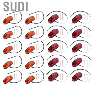 Sudi car styling accessories  2.5in 2LED Side Marker Light Oval Super Bright  Lamp for Car Trailer Truck parking