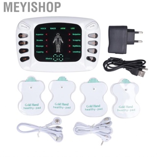 Meyishop Micro Current  Machine 8 Modes 15 Gears Muscle Relaxing Electronic Pulse Body  EU Plug 100‑240V n