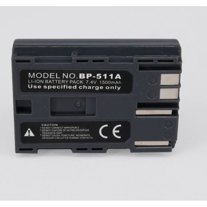 แบตเตอรี่กล้อง CANON BP-511A BP-511 สำหรับ Canon 30D,Digital Rebel,G5,50D,5D,G3,40D,G1,20D,D60,G6,G2