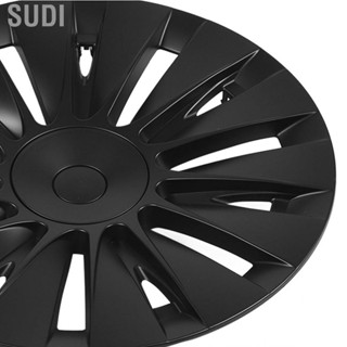 Sudi 4PCS 19in Wheel Hub Cap Matte Black Sporty Rim Cover Replacement For Tesla Model Y 2020 to 2023 Accessories