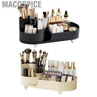 Macospice Makeup Storage Box Plastic Cosmetics Organizer Large  Rotatable Partition Sundries Case