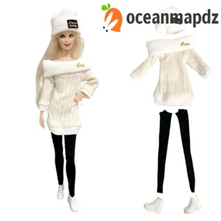 Oceanmapdz 1/6 ชุดเสื้อกันหนาวลําลอง พร้อมหมวก สําหรับตุ๊กตาเด็กผู้หญิง