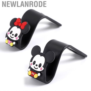 Newlanrode Vehicle Hook  Easy Storage Cute Cartoon Design Mobile Phone Holder Back Seat Headrest Hanger 20 Kg Bearing for Purse Umbrellas Handbags