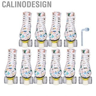 Calinodesign 4 Wheel Roller Skates  Comfortable Brightly Colored Graffiti Breathable for Kids Park