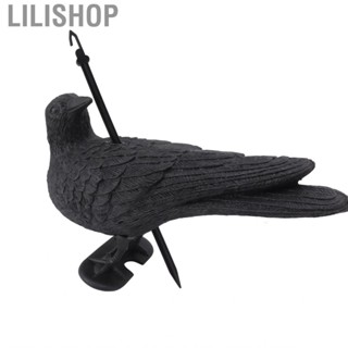 Lilishop Elbow Crow Statue Plastic  Decoys For Yard Garden HG