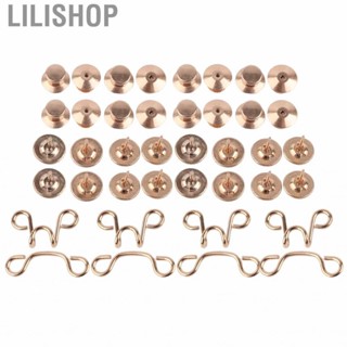 Lilishop Buttons Adjustable Detachable Flexible Slot Design Golden Small DIY Accessories