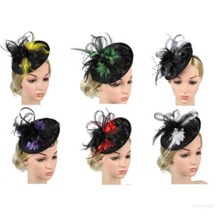 ดอกไม้บ้า KentuckyDerbyHat สําหรับปาร์ตี้ ผู้หญิง Fascinator กล่องยา ที่คาดผม