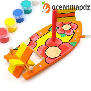 Oceanmapdz โมเดลเรือใบไม้ แฮนด์เมด DIY สําหรับตกแต่งบ้าน