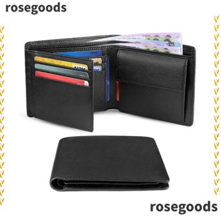 Rosegoods1 กระเป๋าสตางค์ หนังแท้ แบบนิ่ม อเนกประสงค์ สําหรับผู้ชาย