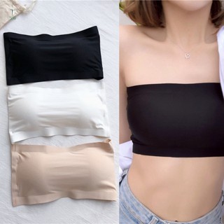 ชุดชั้นในวันพีช เกาะอก ซ่อนได้ สีพื้น นุ่ม สัมผัส Bandeau