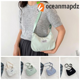 Oceanmapdz กระเป๋าสะพายไหล่ สะพายข้าง ผ้าแคนวาส ไนล่อน ความจุขนาดใหญ่ ปรับได้ สําหรับผู้หญิง