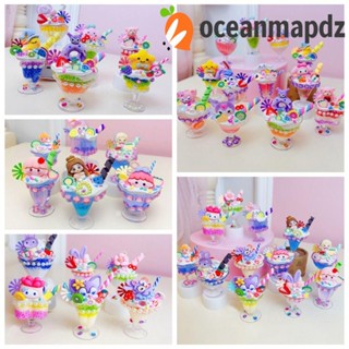 Oceanmapdz ชุดถ้วยไอศกรีม ขนาดเล็ก แฮนด์เมด DIY สําหรับตกแต่ง 6 ชิ้น