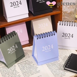 Glenes ปฏิทินตั้งโต๊ะ ปี 2024 ขนาดเล็ก แบบสร้างสรรค์