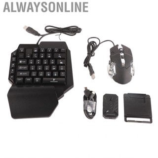 Alwaysonline Mouse and   One Handed Gaming Combo Sensitive Portable for Office