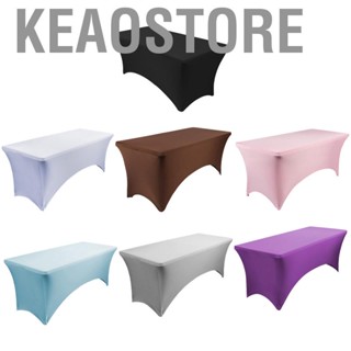 Keaostore Tablecloths Stretchy Breathable Washable Lightweight Table Cover for Salon Party Home