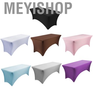 Meyishop Tablecloths Stretchy Breathable Washable Lightweight Table Cover for Salon Party Home