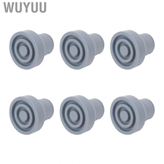 Wuyuu 19mm 6pcs Rubber Cane Tips Wear Resistant Stable Heavy Duty Soft Crutch Replacement Walking Cruth Accessories