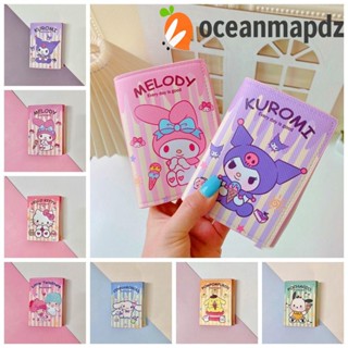 Oceanmapdz Kuromi กระเป๋าสตางค์ หนัง PU ลายการ์ตูน Pochacco Kawaii สําหรับนักเรียน