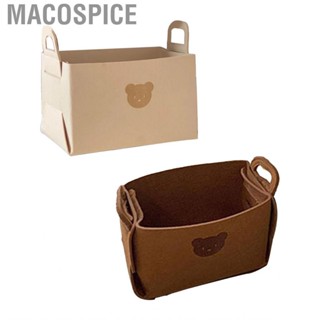 Macospice Desktop Storage Bin  Double Handles Large  Multifunctional Laundry  for Home Bathroom