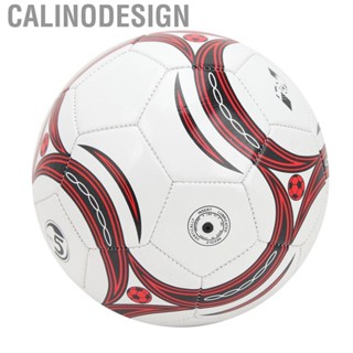 Calinodesign Thickened No.5 Soccer PVC Practice Red  Pattern for Games Tranning Exercise