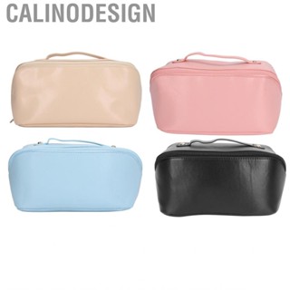 Calinodesign Travel Cosmetic Bag  Skincare PU Leather Zipper Closure for Home