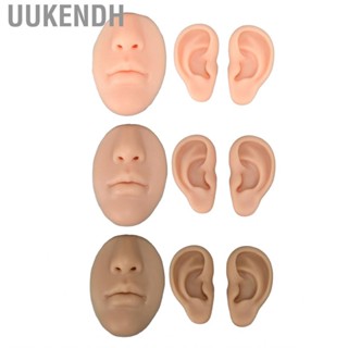 Uukendh Silicone Ear Model Novice Simulated 3D Nose And Mouth Display Prop