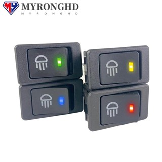 Myronghd สวิทช์โยก 2 ตําแหน่ง ไฟ LED สําหรับรถยนต์