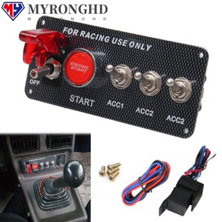 Myronghd แผงสวิตช์จุดระเบิด DIY สําหรับรถยนต์แข่ง 12V