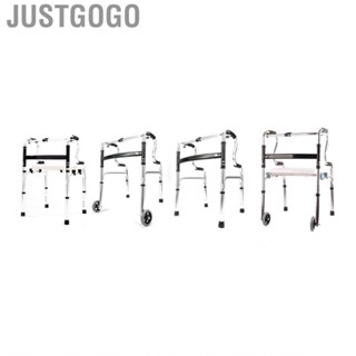 Justgogo Folding Walker  Mobility Aluminum Alloy Armrest Stand Assist Recovery for Training