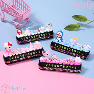 Lanfy ป้ายหมายเลขโทรศัพท์ชั่วคราว รูปหมากฝรั่งน่ารัก แฮนด์เมด DIY สําหรับจอดรถยนต์ชั่วคราว