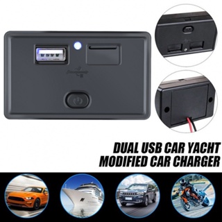 [SIP-ISHOWMAL-TH]Dual USB Output Fast Charging Socket Power Outlet Panel for Car and RV-New In 9-