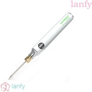 Lanfy หัวแร้งบัดกรีเชื่อมบัดกรีไร้สาย USB 5V 8W ปรับอุณหภูมิได้ แบบพกพา